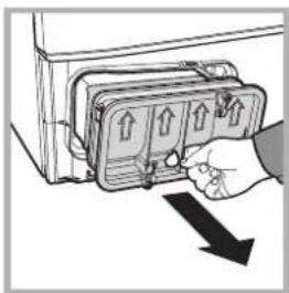 INDESIT IDC 75 B - Condensor - Het is noodzakelijk het stof uit de condensor te halen doe dit elke week. - 2