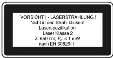 EINHELL TCSM 2534 - Avvertenze speciali per il laser - 1