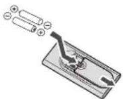 PIONEER XHM16 - Loading the batteries in the remote control - 1