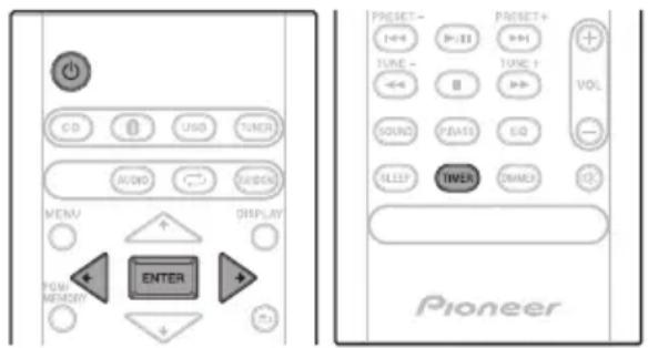 PIONEER XHM16 - Einstellen der Uhr - 1