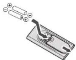 PIONEER XHM16 - Mise en place des piles dans la télécommande - 1