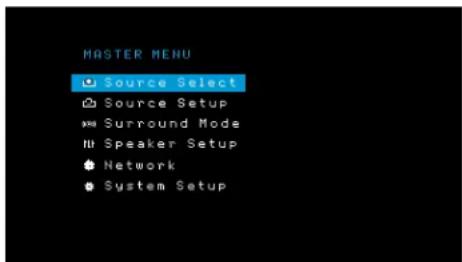 HARMAN KARDON HD COM 1515S - Utilisation du système de menus à l'écran - 1