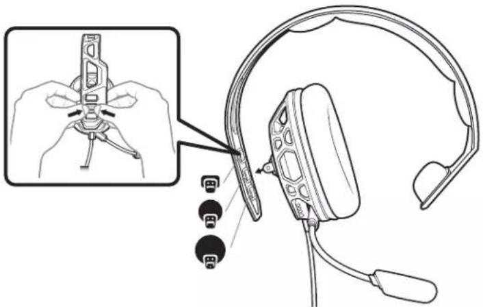 PLANTRONICS RIG 100HS - Instalar os auriculares - 2