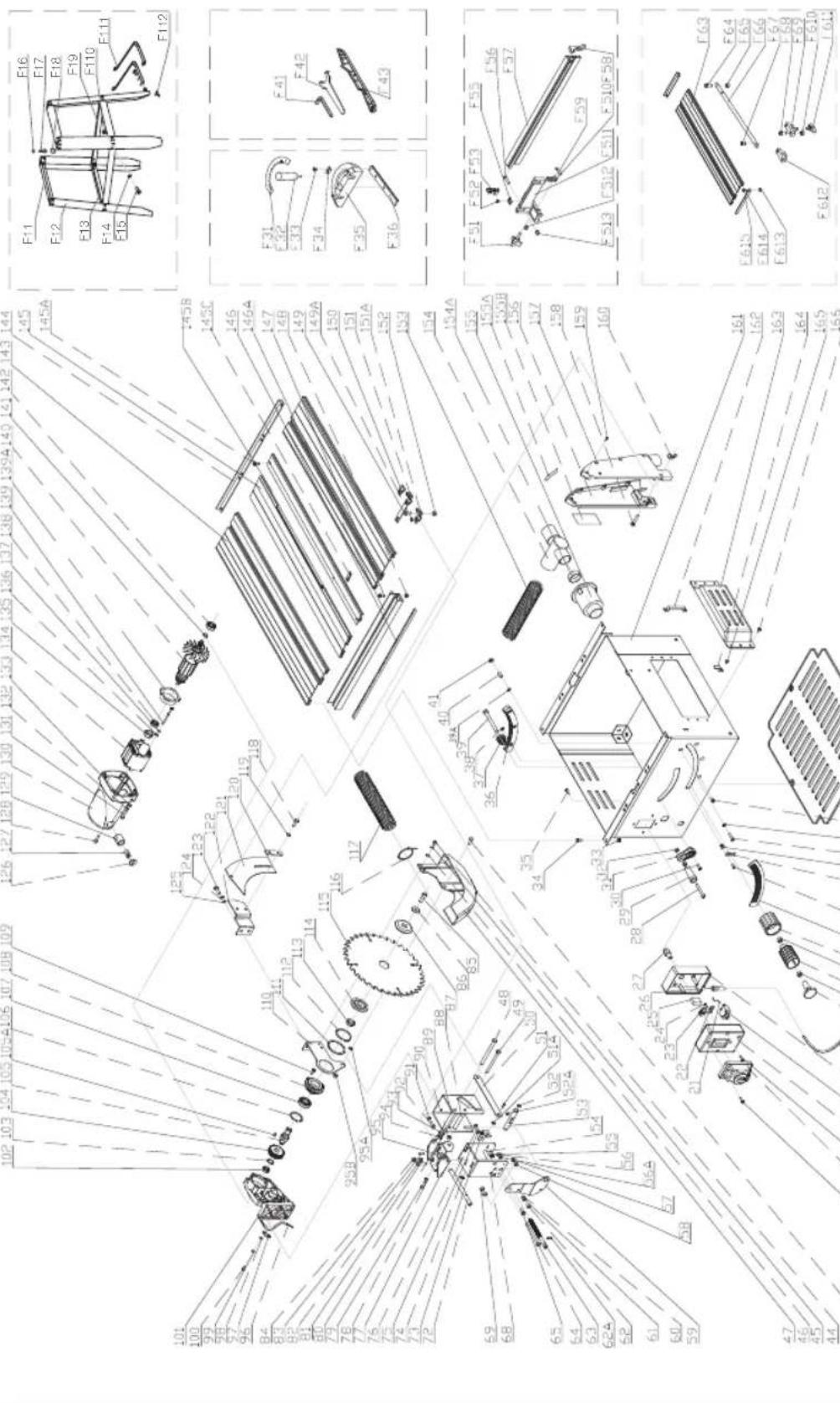 Ferm TSM1033 - Spare parts list - 1