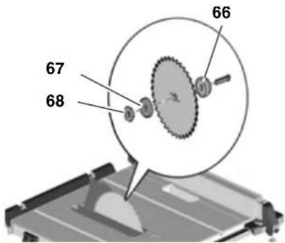 METABO TS 254 - Udskiftning af savklingen - 4