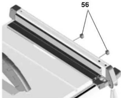 METABO TS 254 - W celu zablokowania wcisnac dzwigniezaciskowa (55) do doitu. - 2