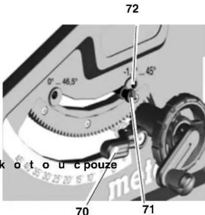 METABO TS 254 - Nastavte vymezeni dorazu - 1