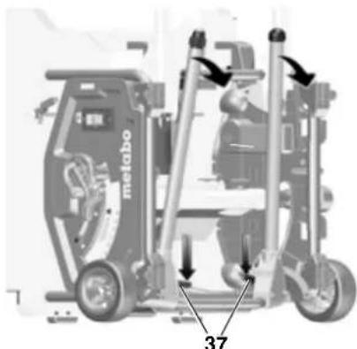 METABO TS 254 - Umisteni's podstavcem stroje: - 2