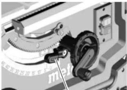 METABO TS 254 - Setting the saw blade tilt - 2