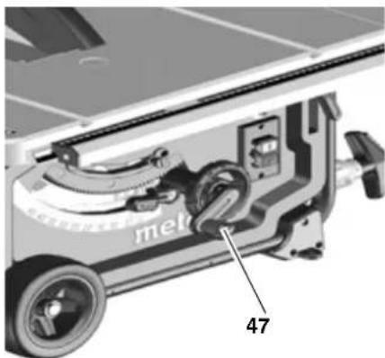 METABO TS 254 - Regolazione dell'altezza di taglio - 3