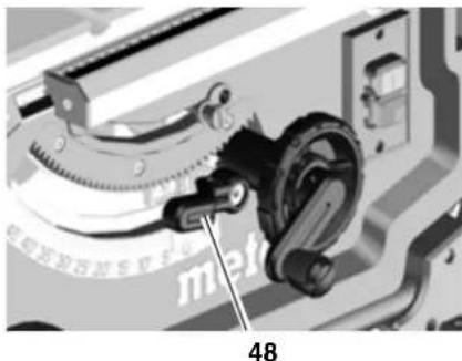 METABO TS 254 - RegULAção da inclinação da lamina de serra - 2