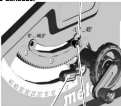 METABO TS 254 - Ajuste de la limitación del tope - 1