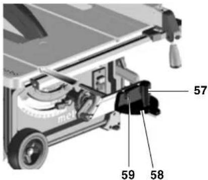 METABO TS 254 - Nastaveni pricného dorazu - 1