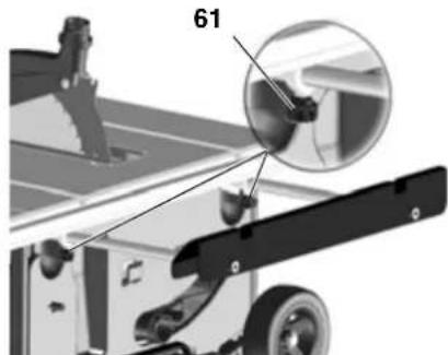 METABO TS 254 - Adjusting table extension - 1