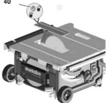 METABO TS 254 - Note: - 1
