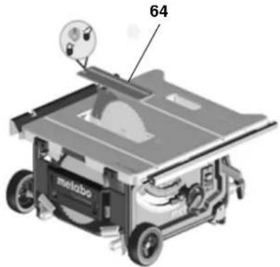 METABO TS 254 - Udskiftning af savklingen - 2