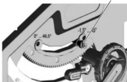 METABO TS 254 - Levier de réglage de la butée d'inclinaison - 1