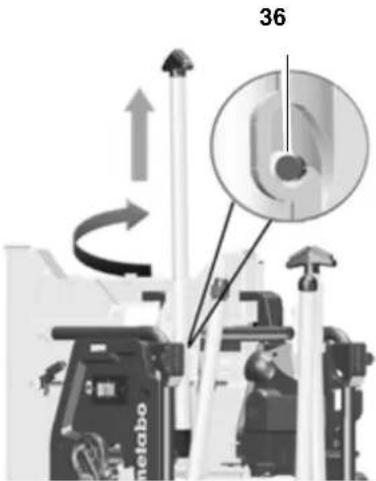 METABO TS 254 - Installation with machine stand: - 1