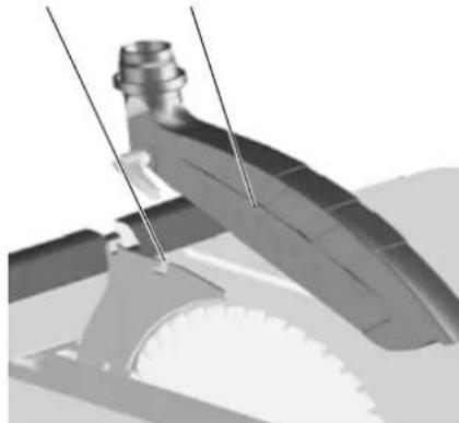 METABO TS 254 - Montázh horniho krytu kotouče - 1