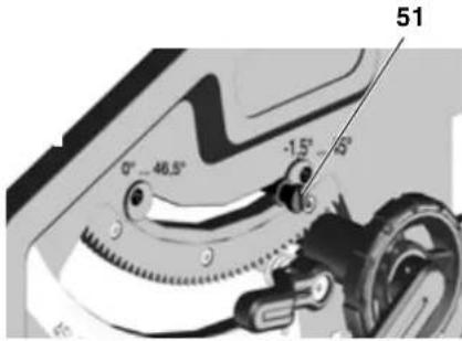 METABO TS 254 - Release lever for bevel tilt stop - 1