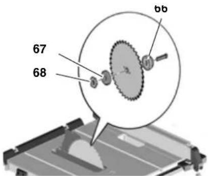 METABO TS 254 - Sahanterän vaihto - 4