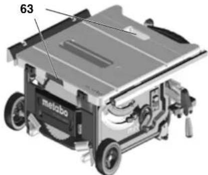 METABO TS 254 - Uniquement apparéil avec support de machine : - 1