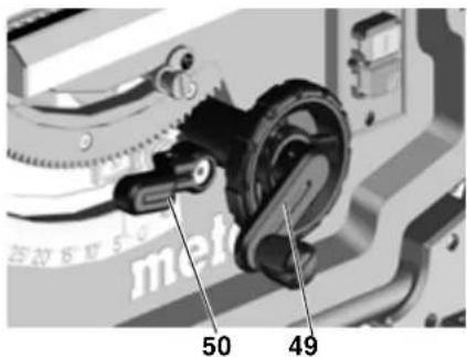METABO TS 254 - Palanca para ajuste de angulo de inclinacion - 1