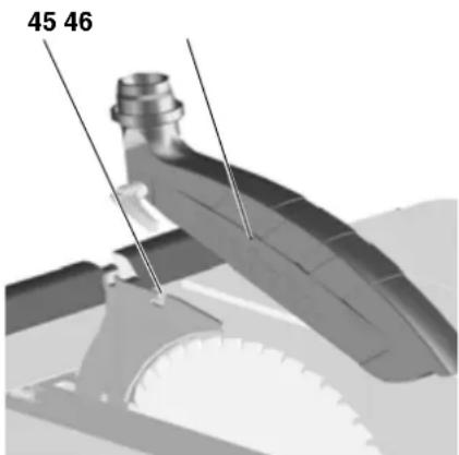METABO TS 254 - A forgácsfogó burkolat szerelése - 1