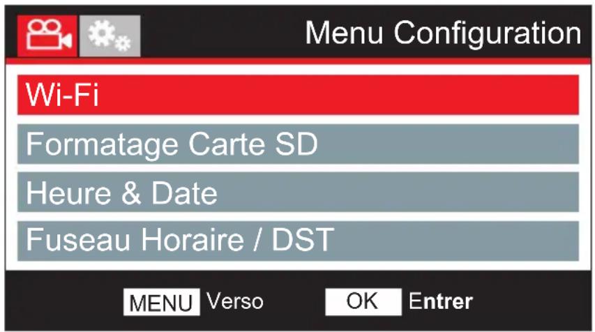 NEXT BASE 512GW - Menu de Configuration - 1