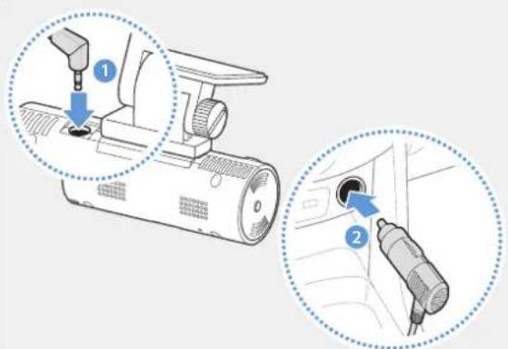 Thinkware F100 - Branchement du cable d'alimentation - 2