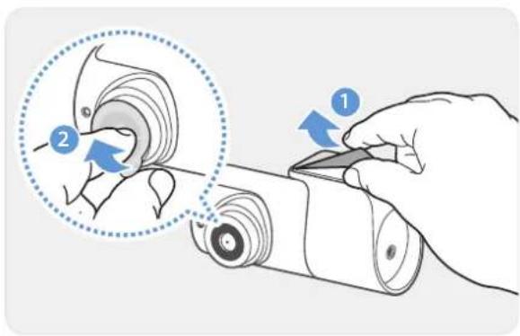 Thinkware F100 - Fixation de laamera arrête - 2