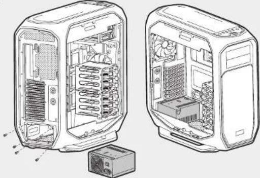 CORSAIR Graphite 780T - Installazione dell'unità di alimentazione - 1