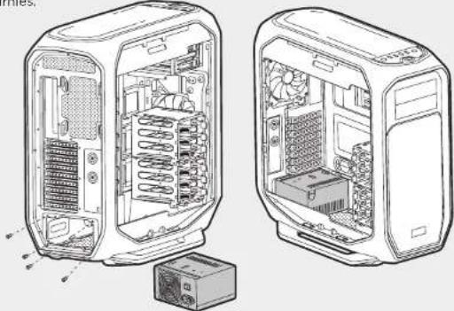 CORSAIR Graphite 780T - 3.Installer le bloc d'alimentation - 1