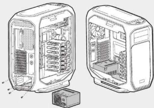 CORSAIR Graphite 780T - 安装PSU - 1