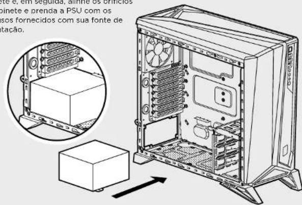 CORSAIR Carbide SPECAlpha - Instalar a fonte de alimentação - 1