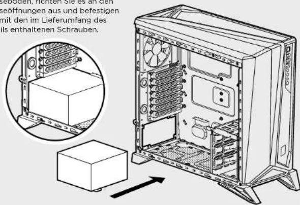 beodend, hichten sie es an den seöffnungen aus und befestigen mit den im Lieferumfang des ils enthaltenen Schrauben.