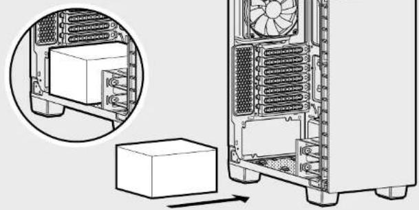 CORSAIR Carbide 400C - Installation des Netzteils - 1