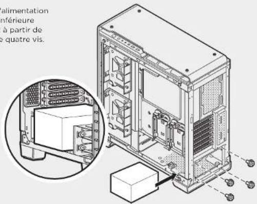 CORSAIR Crystal 570X RGB - Installation du bloc d'alimentation - 1