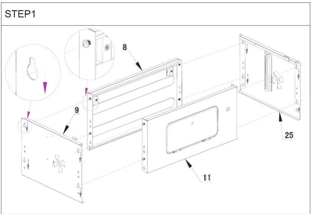 Patton C2 Charcoal Chef - Exploded view - 2
