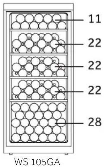 HAIER WS171GA - Στοίβaξη μπουκαλιών κρασιού - 3