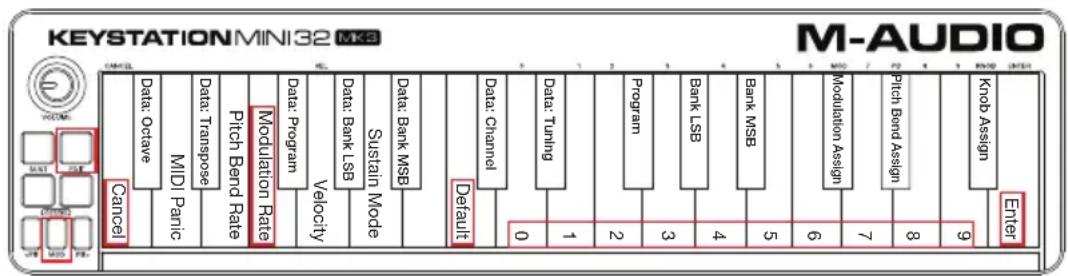 M-AUDIO Keystation Mini 32 MK3 - Modulationsrate (Empfindlichkeit) - 1