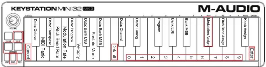 M-AUDIO Keystation Mini 32 MK3 - Modulations-Taster - 1