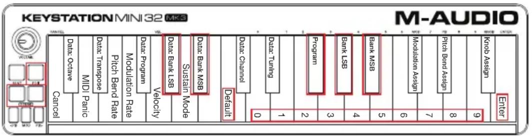 M-AUDIO Keystation Mini 32 MK3 - Bank LSB and Bank MSB - 1