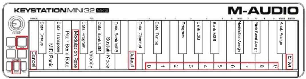 M-AUDIO Keystation Mini 32 MK3 - Velocidad de modulación - 1