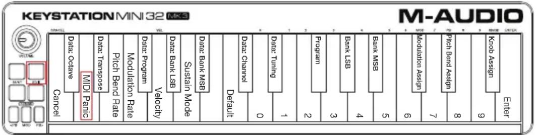 M-AUDIO Keystation Mini 32 MK3 - Panic Button (All Notes Off + Reset All Controllers) - 1