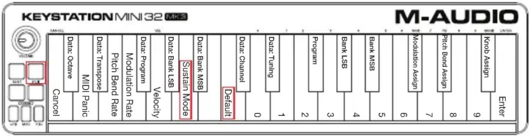 M-AUDIO Keystation Mini 32 MK3 - Mode de sustain - 1