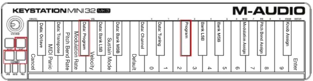 M-AUDIO Keystation Mini 32 MK3 - Cambio de programa - 1