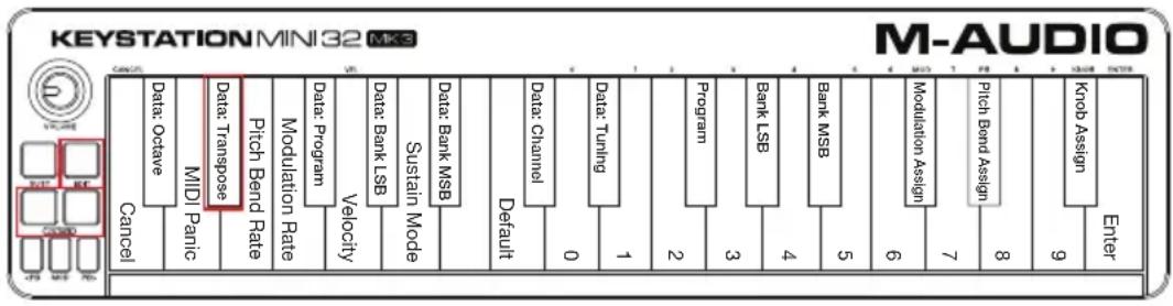 M-AUDIO Keystation Mini 32 MK3 - Transposition - 1