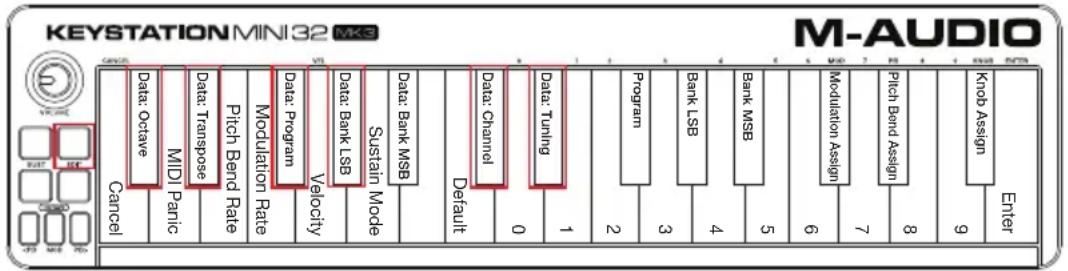 M-AUDIO Keystation Mini 32 MK3 - Reasignación de los botones Octave - 1