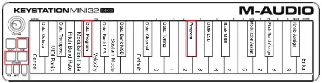 M-AUDIO Keystation Mini 32 MK3 - Cambio di programma - 1